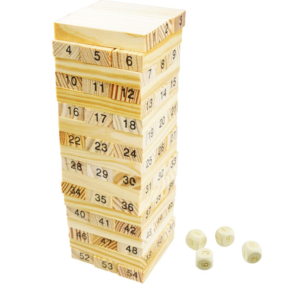 Wooden Blocks Puzzle Game Jenga 48 Pcs.