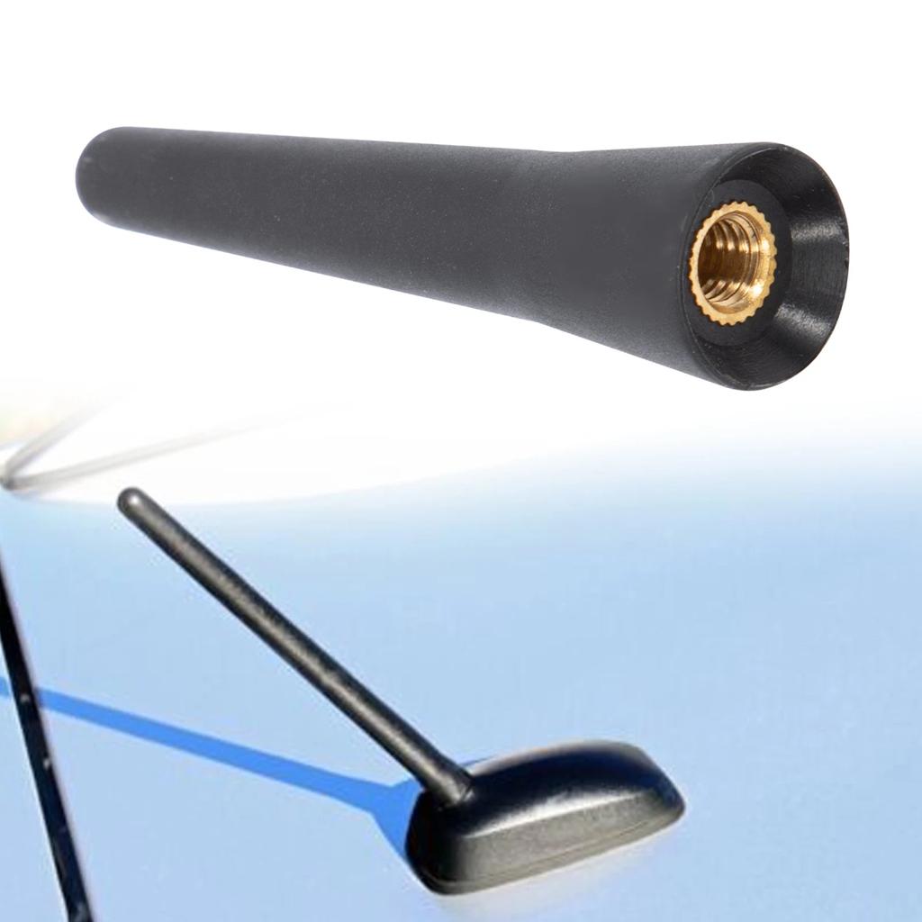 Starke Radio-Dachmontage FM AM DAB Schwarz 6,5 cm Länge Auto Universal mit Schrauben Autoantenne Mini Kurzes Fahrzeugzubehör