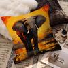 Abstract Elephant Sunset Animal Art Pillowcases Home Bedding Decorative Pillow Cover Wedding Super Soft Pillow Case