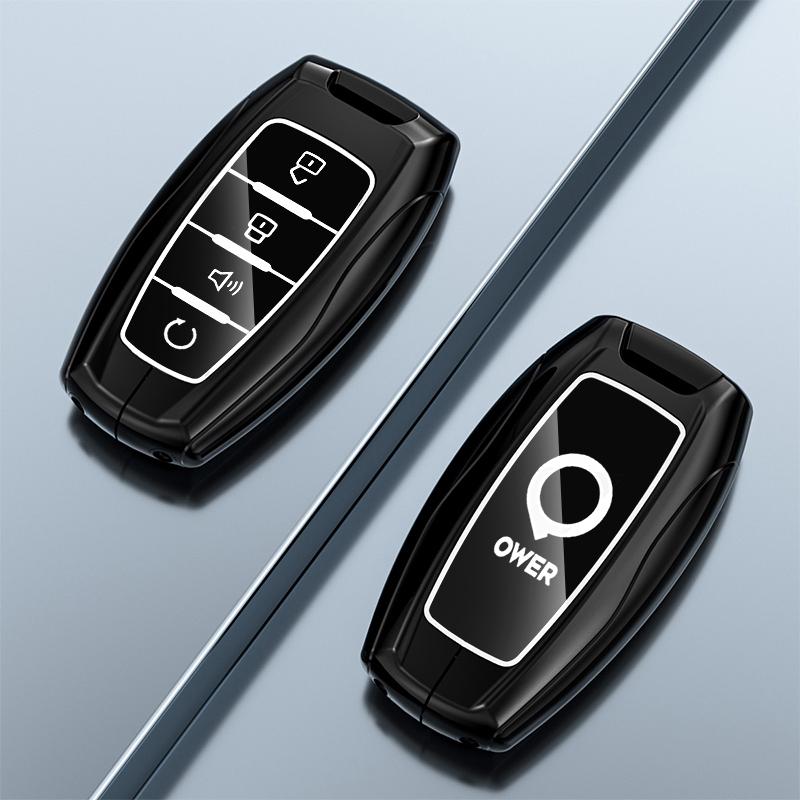 Car Key Case For Great Wall Ower Gwm P Series Pickup Poer Truck Remote Cover Shell Keychain Ring Holder Fob Interior Accessories