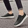 Fashion Vintage Men Casual Footwear New Genuine Leather Shoes Men Handmade Lace-Up Skate Shoes Men Fashion Flat Minimalist Walking Shoes