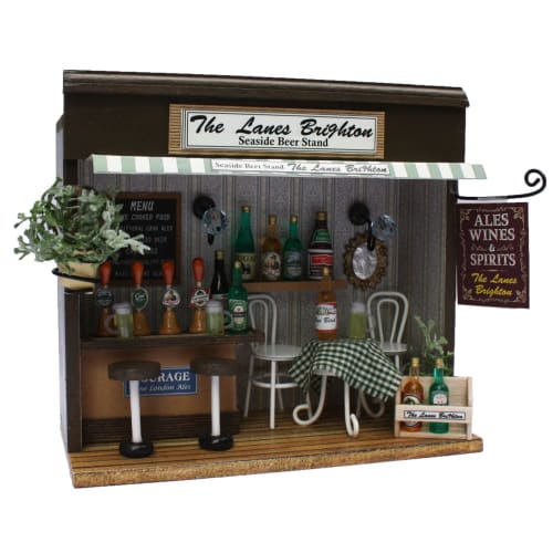 

Billy Handmade Dollhouse Kit Corner Shop Kit Seaside Beer Stand 8788