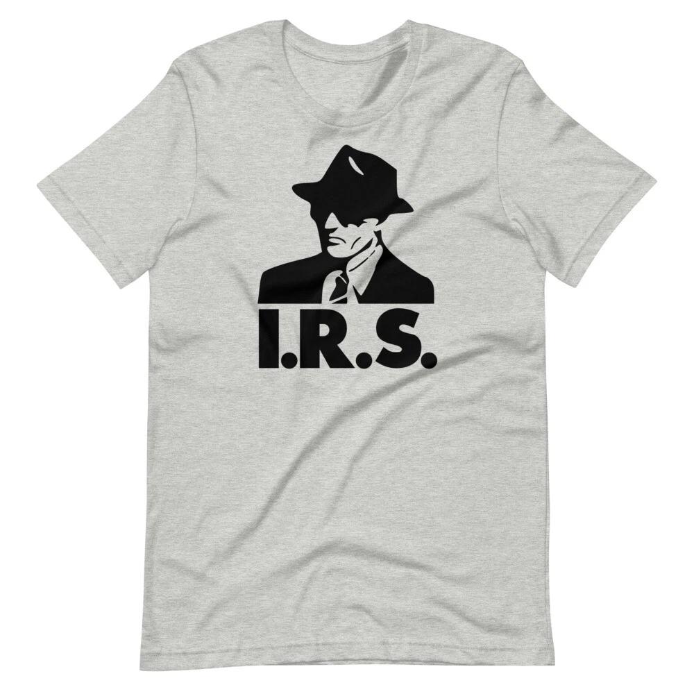 

I.R.S. IRS Records Gray Tee Shirt Music Short-Sleeve Unisex 100% Cotton T-shirt Mens Tees Top 4XL