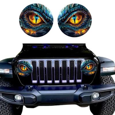 1 Paar Bestienaugen Scheinwerfer-Aufkleber für Autos Realistische Reptilienaugen-Aufkleber Wasserdichtes PVC Einfach anzubringen Einzigartiges Autozubehör für LKWs & SUVs