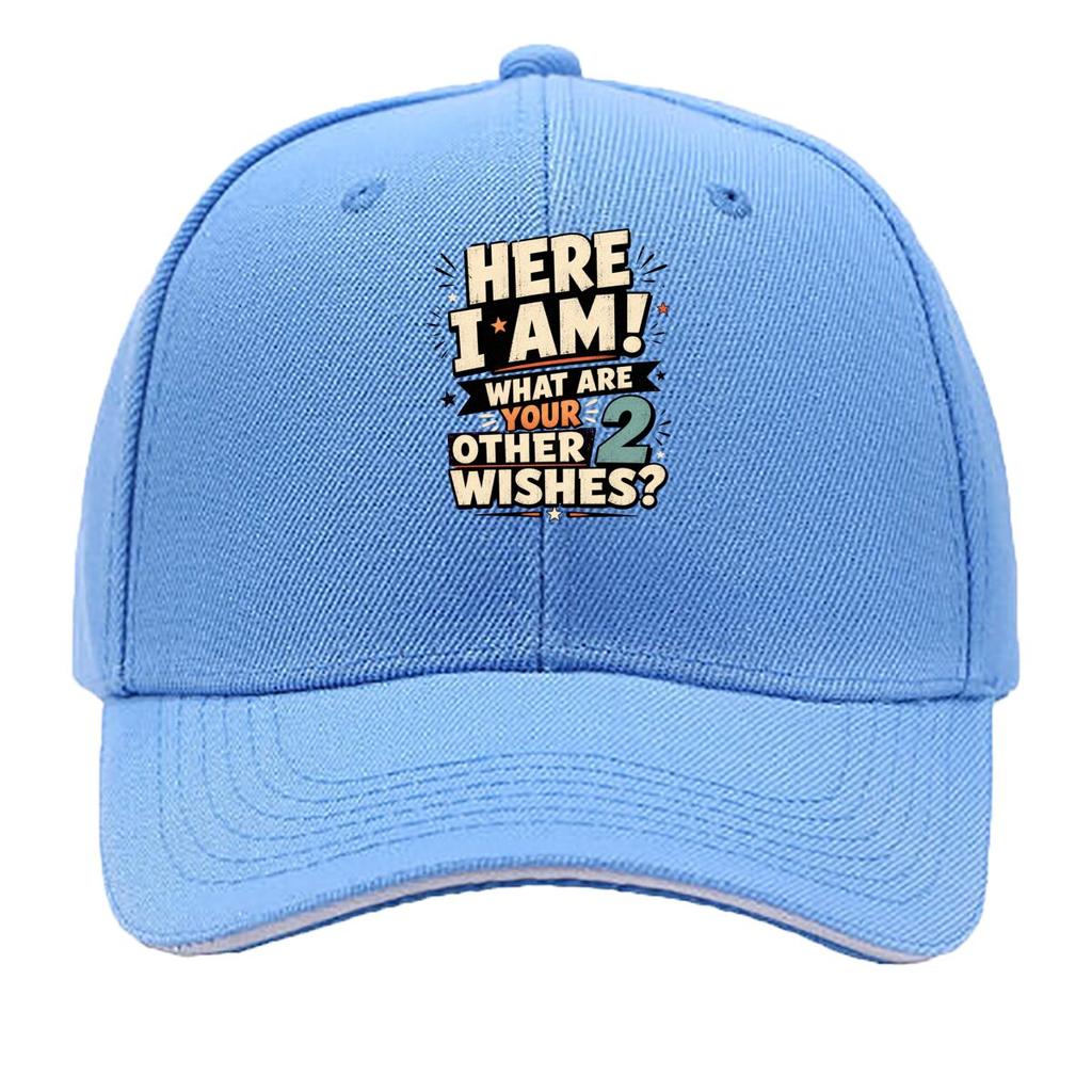 Bold Sarcastic Wish Quote Typography Sandwich Baseball Cap Sun Cap Outdoor Workouts Hat