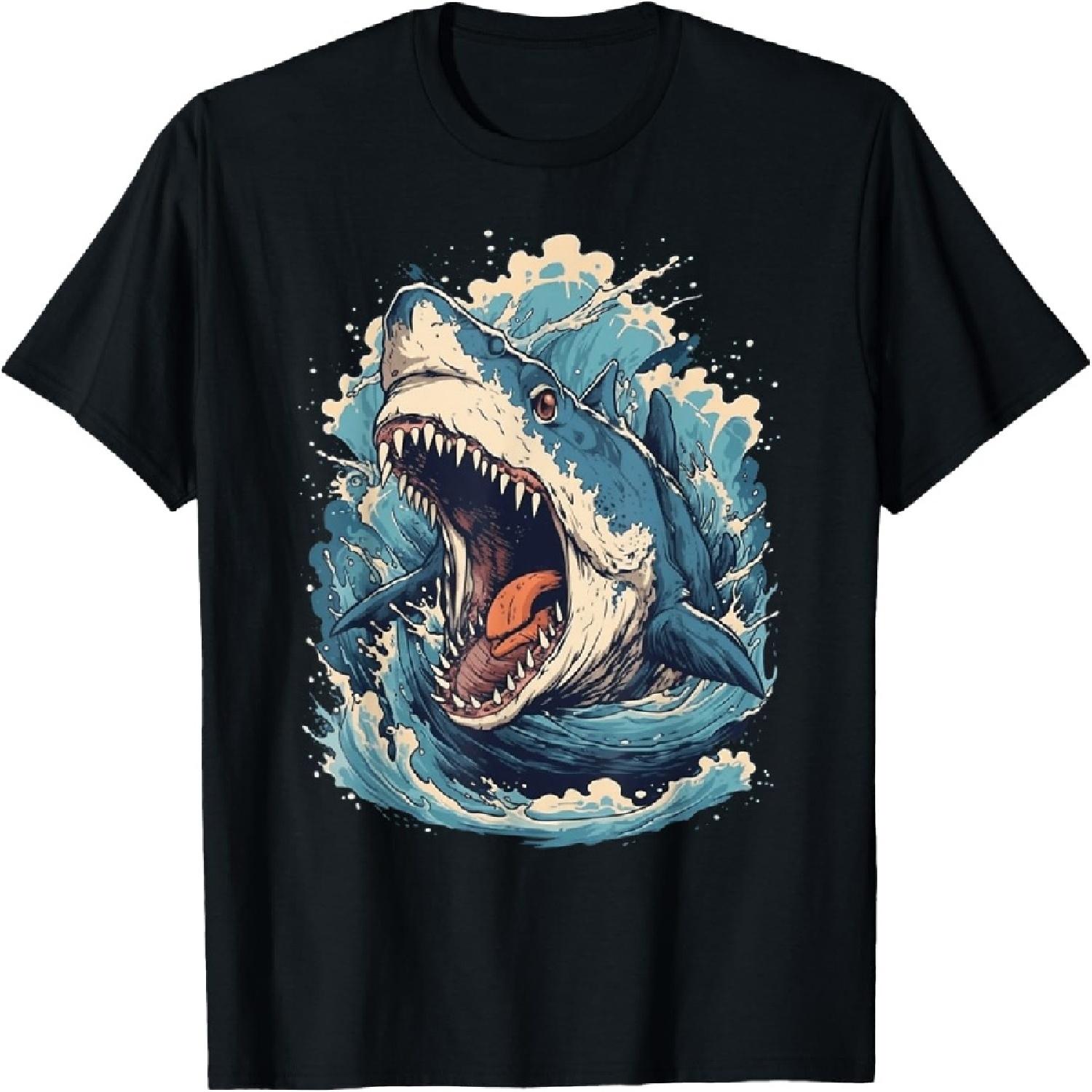 

Great White Shark _ Shark Lover Graphic T-Shirt XXXXXL різнокольоровий