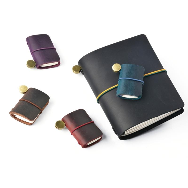 Pocket Leather Notebooks 1.25x1.88Inch Small Leather Journal Pocket Writing Pad For Women Keychain Bag Wallet Charm