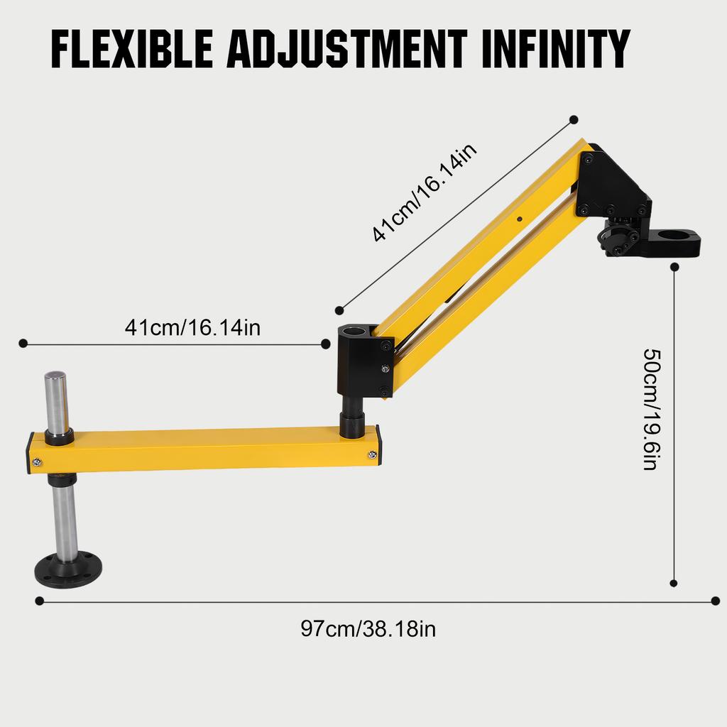 Electric Pneumatic Tapping Machine Flexible Arm Aluminum Alloy Mini Cantilever Support Bracket High Strength Industrial Hardware