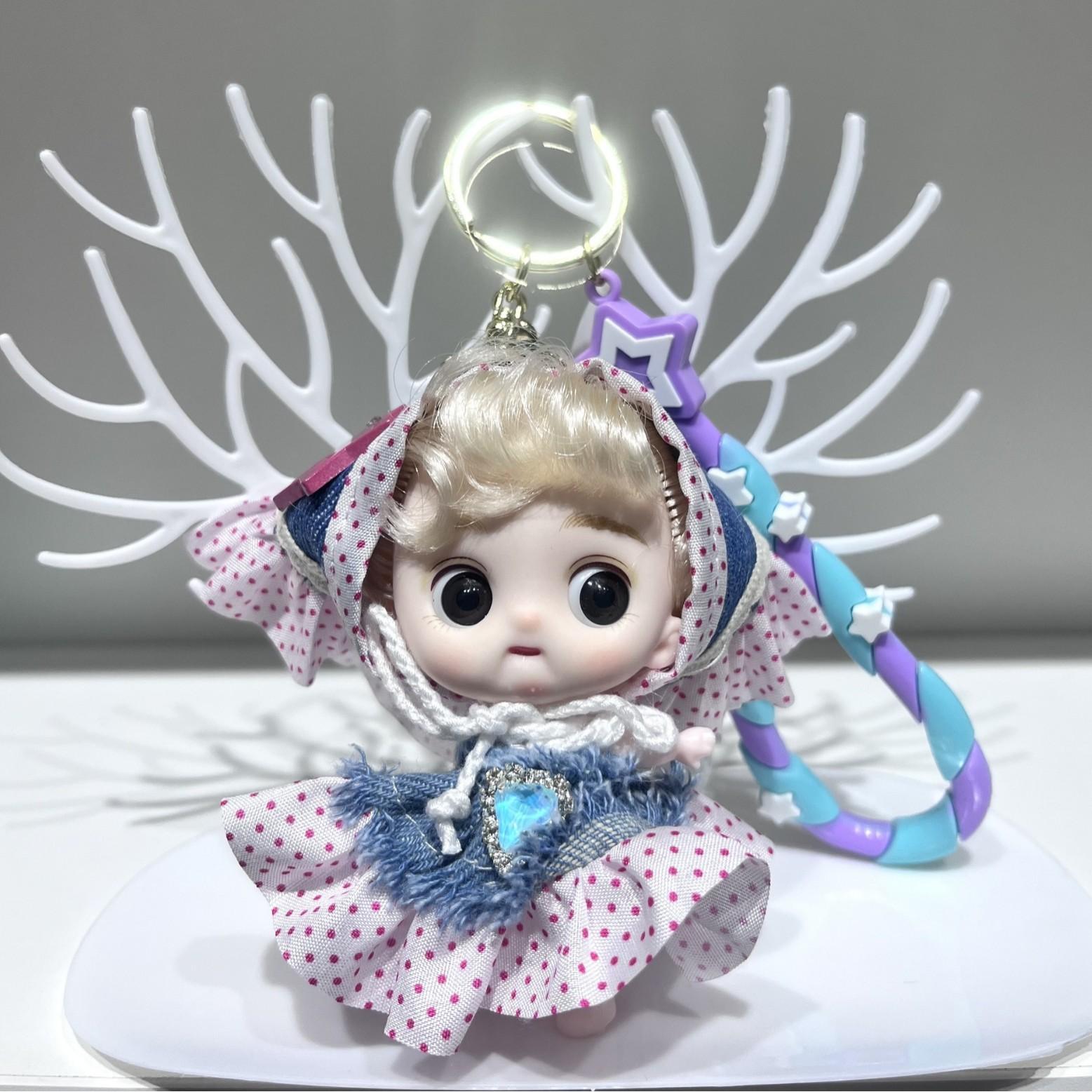 

10Cm Doll Keychain Pendant Multi-Jointed Movable Bjd Princess Doll Keychain Charm Girls Toy Accessories Bag Charm Children Toys