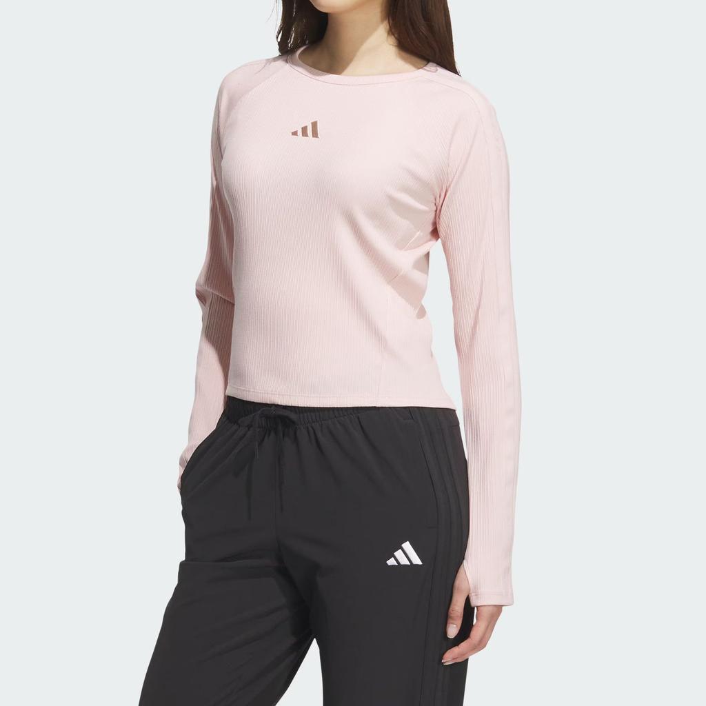 Adidas T Shirts Women's Light Pink Crew Neck Moderate Other KB7755