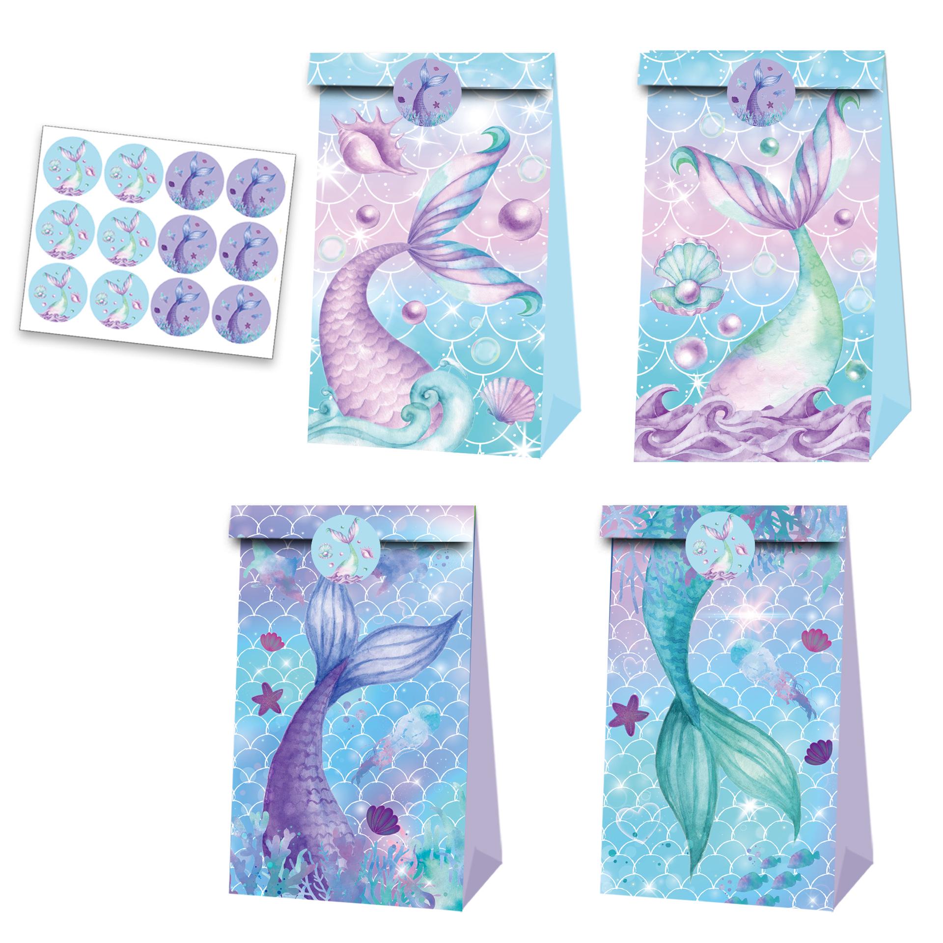 Mermaid-Themed Kids Birthday Party Gift Bags