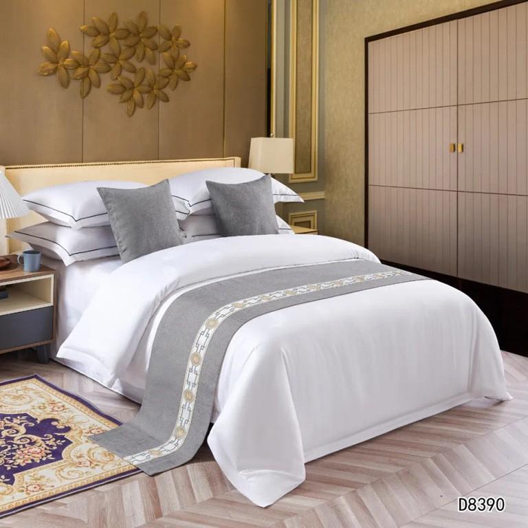 New Bed Tail Flag Decorative Cloth Home Textile Bedding Embroidered Long Strip Bed Cover Table Flag Universal in Multiple Colors