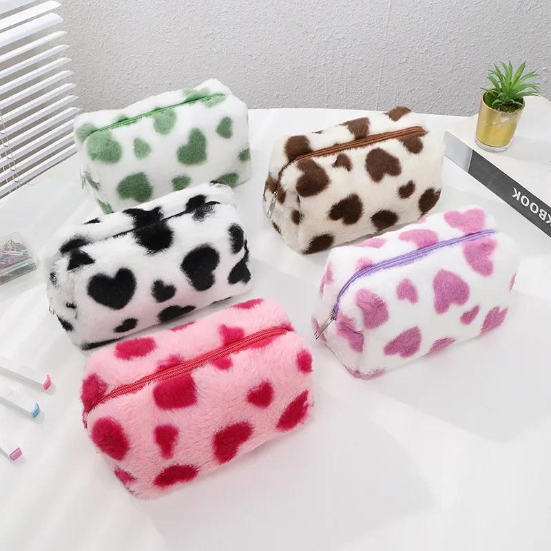 Borsa Cosmetica Amore Carina Peluche Morbida Borsa da Toilette per Ragazza per Trucco Viaggio Organizzatore di Trucco Astuccio Astuccio per Studenti borse