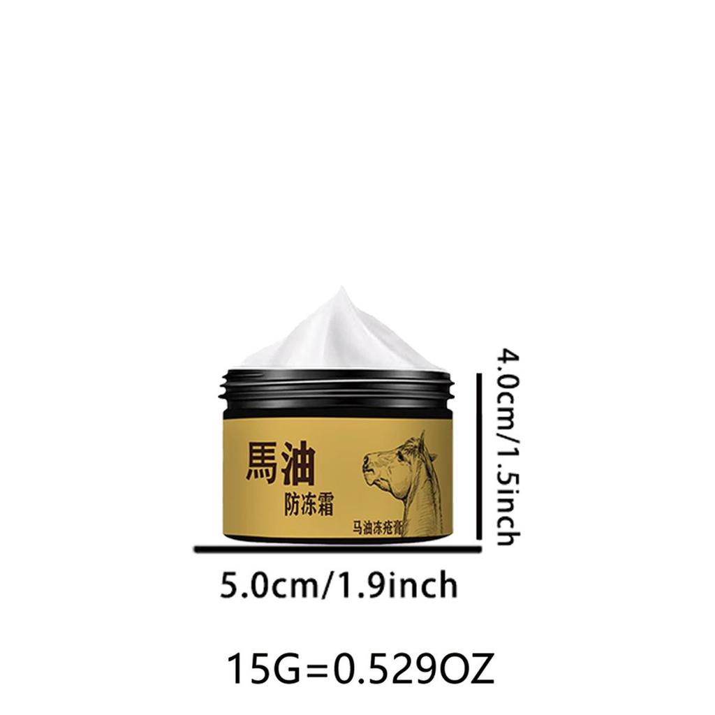 Hesteolje frostvæskekrem, fuktighetsgivende og fuktighetsgivende, reparerer skadet, tørr og sprukket hud, pleier huden med hesteolje frostbitkrem