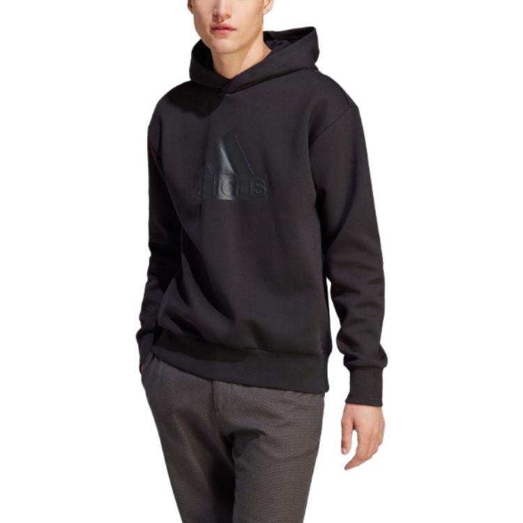 Adidas Sweatshirts Men's Black Hooded Moderate Regular IC3749