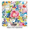 50 Cute Pokemon Q Version Anime Stickers - Planner, Suitcase, Computer Decor, DIY Drip Glue Stickers