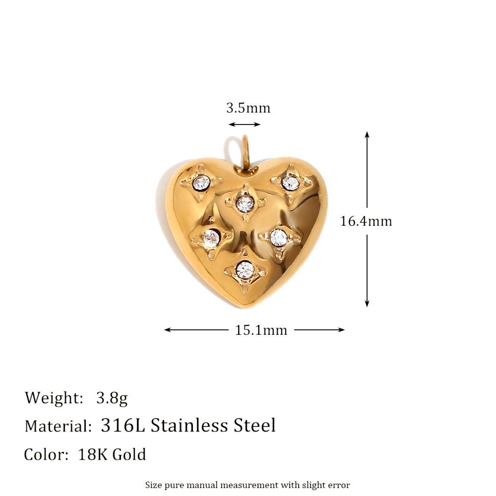 MamacitaSlay Handmade DIY Heart Butterfly Knot Moon 18k gold plated charms for jewelry making Waterproof Pendant cute charms