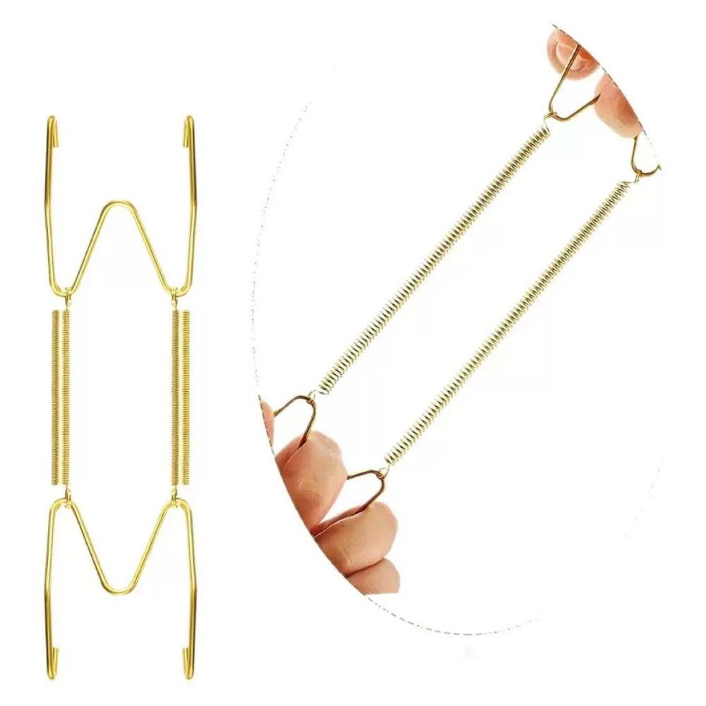 10pcs 6/8/10/12 Inch Spring Hanging Plate Hook Decorative Durable Dish Display Holder Metal Golden Plate Hanger for Wall Home