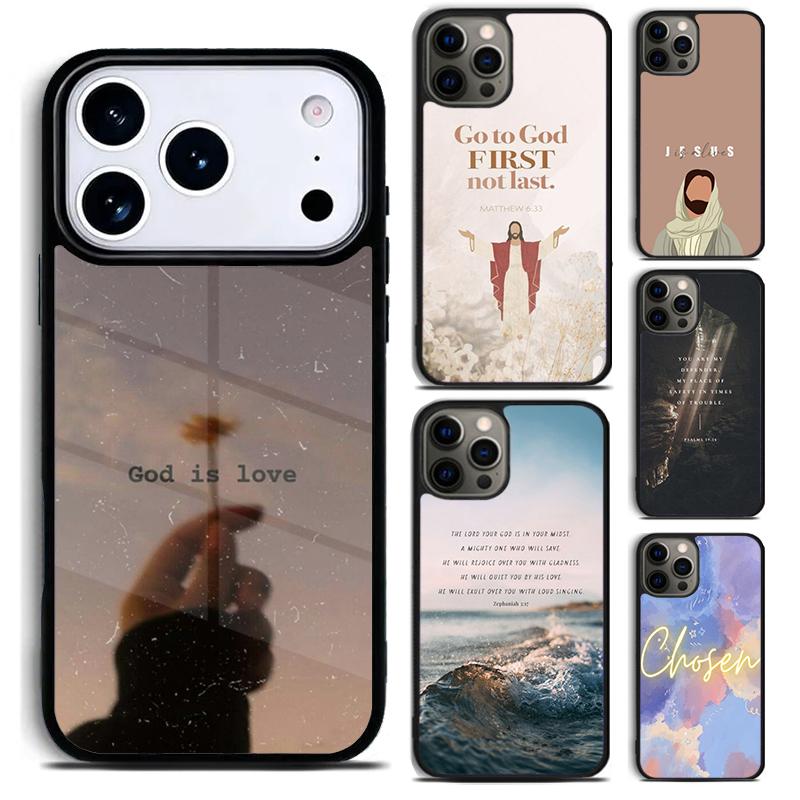 Jesus Christ God Bless You Phone Case for iPhone 17 16 15 Pro Max Air 14 13 12 11 Plus Shockproof Cover
