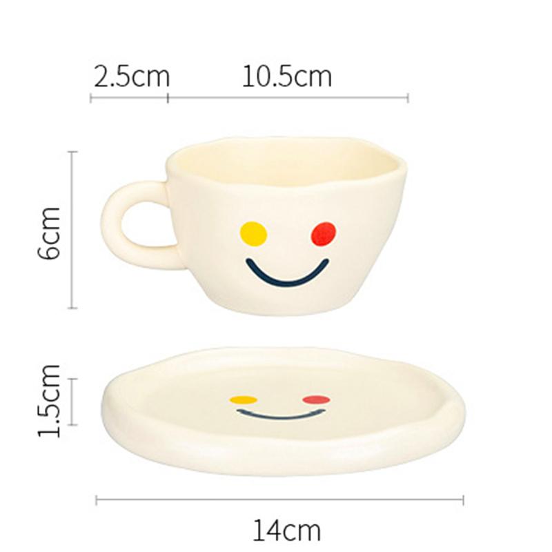 Creative Smiley Cup Ceramic Mug Milk Tea Coffee Cup Mark Cup Unique Gifts