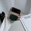 Samsung Galaxy Z Flip 4 Leather Protective Case with Transparent Finger Ring Buckle
