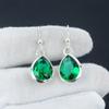 Green Tourmaline Earring, 925 Sterling Silver Earring Beautiful Gemstone Cabochon Stone Earring Birthday Earring Gift For Her For Women