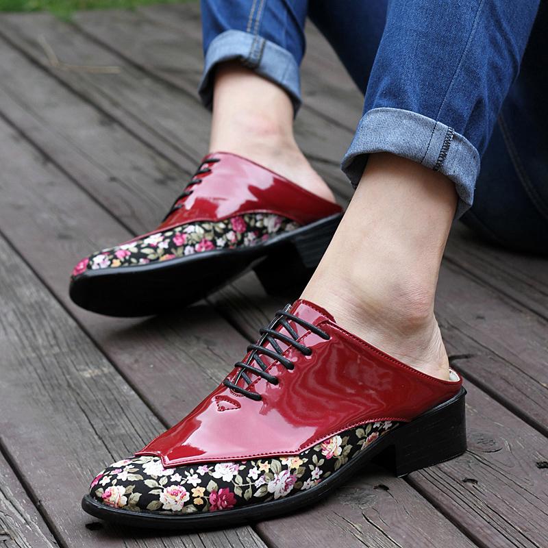 Fashion 2024 British style Green Men's Casual Leather Shoes Fashion Print Formal Oxford Shoes For Men Designer High Heel Dress Shoes Men