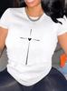 Heart Womens TShirt Comfortable Crew Neck Casual Cotton Blend ShortSleeves Soft Breathable Top Women