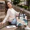 Vintage Japanese Wave Tote Bag Aesthetic Daily Casual Large Shoulder Handbag
