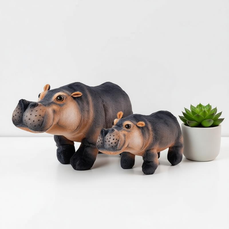30-40Cm Lifelike Hippo Soft Dolls Plush Creature Hippo Cushion Snuggly Cuddle Naptime Figure Ideal Bday Surprises Little One Girl Boy