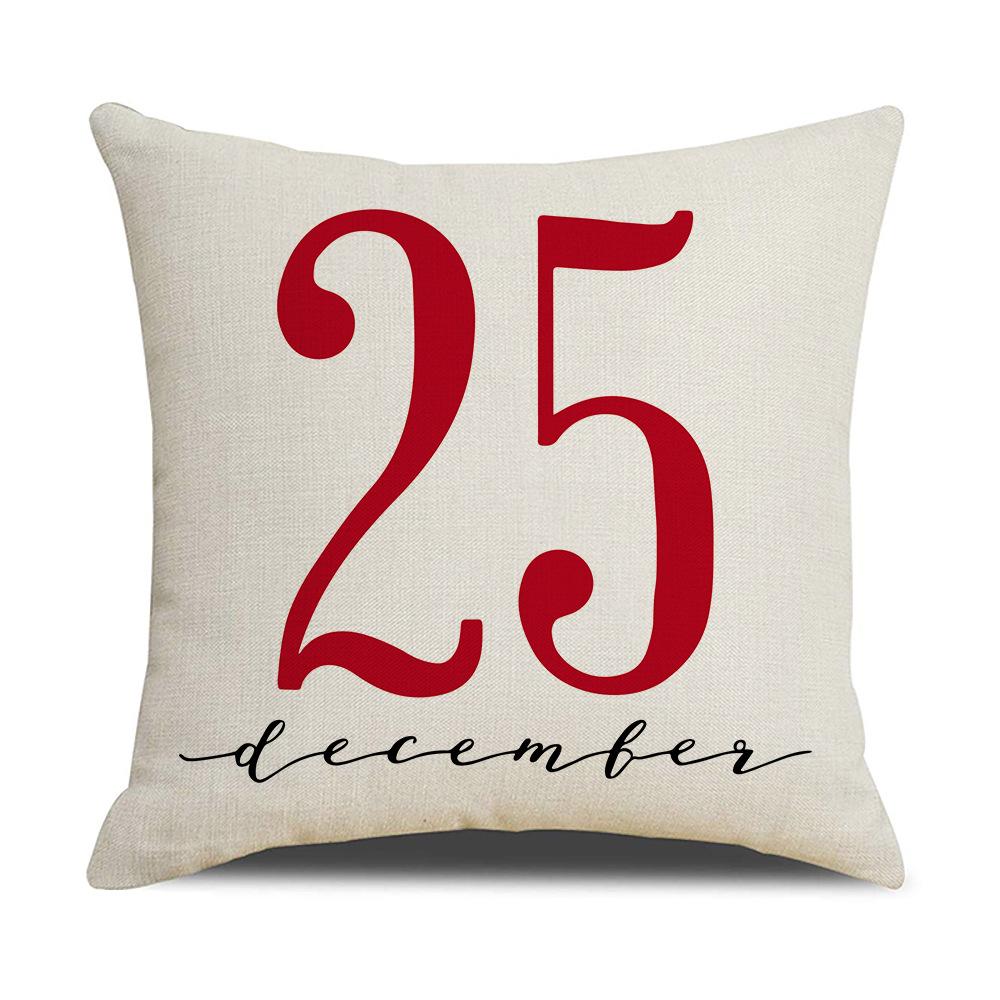 Christmas Simple Print Series Linen Pillows Home Sofa Cushions Office Pillow Covers