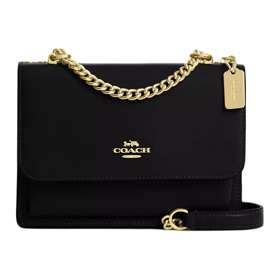 

Coach Klare 18 Chain Shoulder Bag With Built-In Multi-Functional Pocket And Zipper Pocket Women Shoulder Bag Black Gold CBI23-IMBLK Basic Set (Bag+Dust Bag)