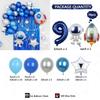 56pcs Children's Birthday Party Outer Space Astronaut Theme Party Balloon Set Aluminum Film Digital New Year Scene Decoration