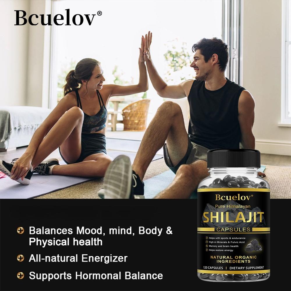 Reine Himalaya Shilajit Kapseln, Premium Mineralstoffergänzung mit Fulvinsäure & Spurenelementen, Energie, Ausdauer & Gehirnunterstützung