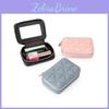 Leather Ladies Lipstick Genuine Cosmetic Bag With Mirror First Layer Cowhide Small Zippered Storage Versatile And Portable