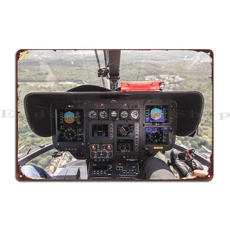 

Helicopter H135 Cockpit Metal Sign Design Wall Decor Home Customize Retro Tin Sign Poster 30x40cm(11.8x15.7inch)