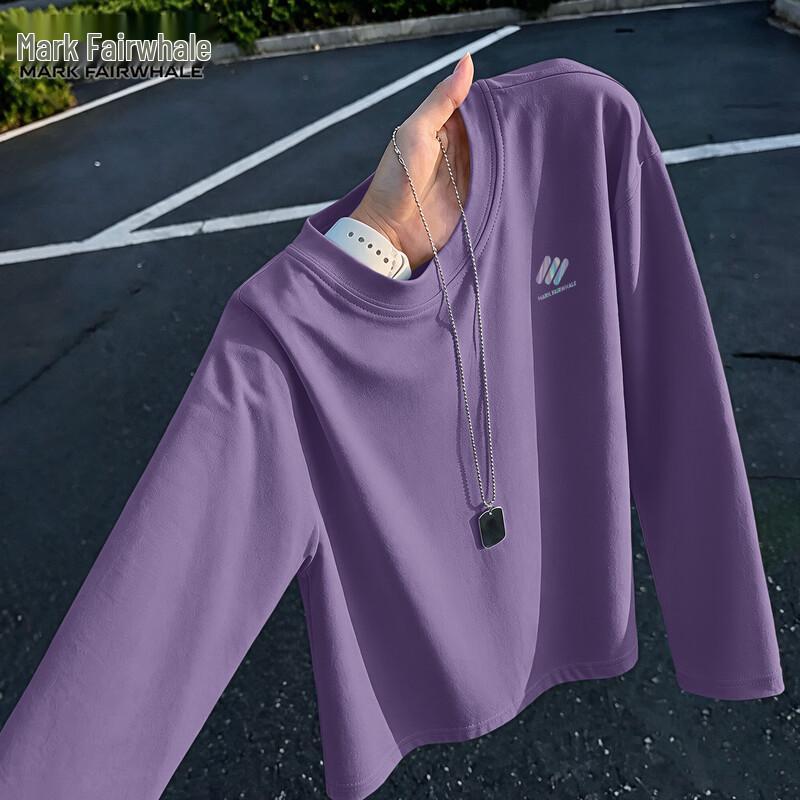 Mark Fairwhale Men's Retro Cotton Long Sleeve Crewneck T-Shirt