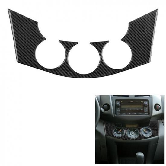 For Toyota RAV4 2006-2012 Carbon Fiber Central Console Switch Button Cover Trim