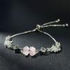 Women Fashion Electroplated Floral Clover Long Bracelet Japanese Korean Style