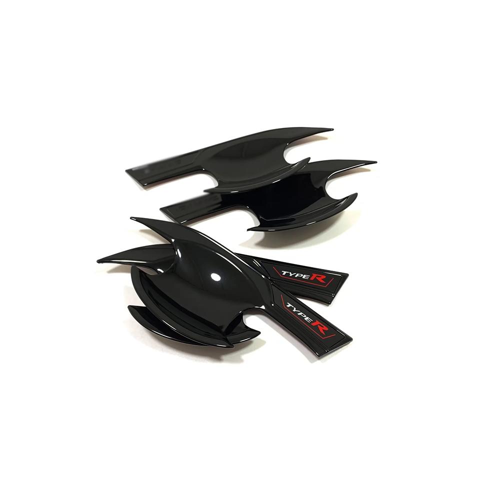 For Honda 11th Gen Civic Carbon Black Chrome Trim Accessories 2022 2023 Car Side Door Handle Decoration Cover Garnish