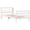 VidaXL Cadre de lit avec tête de lit blanc 90x190cm bois de pin massif, lit, mobilier de chambre à coucher, lit en bois, lit 3306632