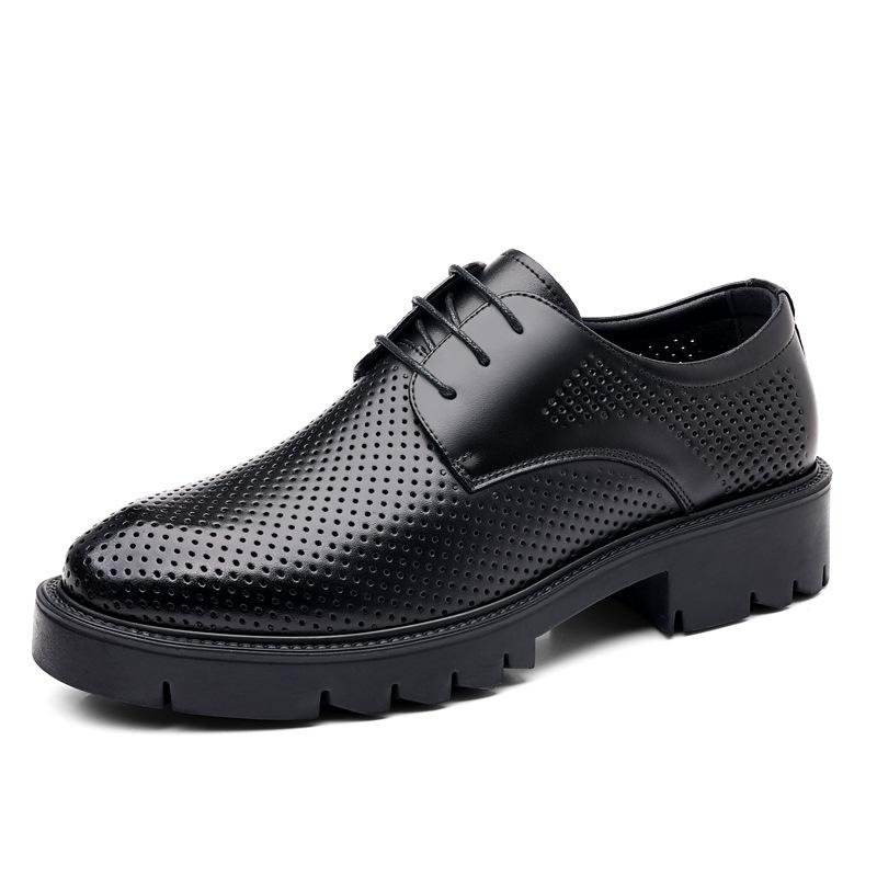 Height-increasing shoes men's 10cm hollow low-top men's inner height-increasing leather shoes business wear lace-up thick-soled groom casual men's sh