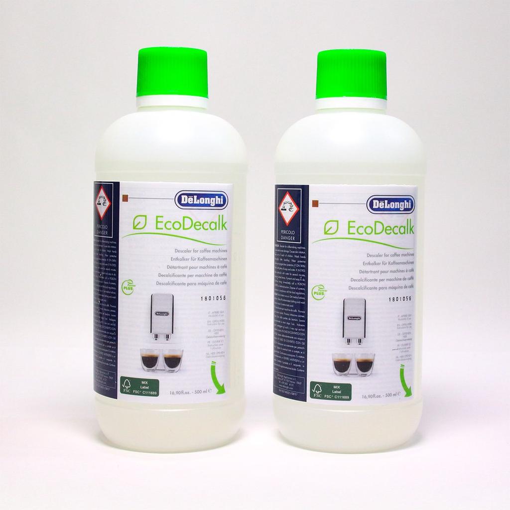 DeLonghi 1000ml (2 x 500ml bottles) Descaling Agent for Coffee Machines