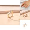 Minimalist Pearl Modern Adjustable Ring With Unique Geometric Design Ideal For Enthusiasts Fashion