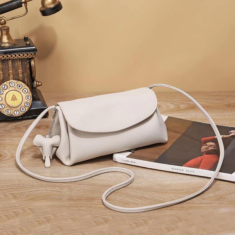 

Новая сумка в корейском стиле, женская сумка кроссбоди из коровьей кожи, женская сумка на плечо, модная, универсальная, нишевая, высококлассная, из натуральной кожи, сумка-облако 22*12*10 бежевый