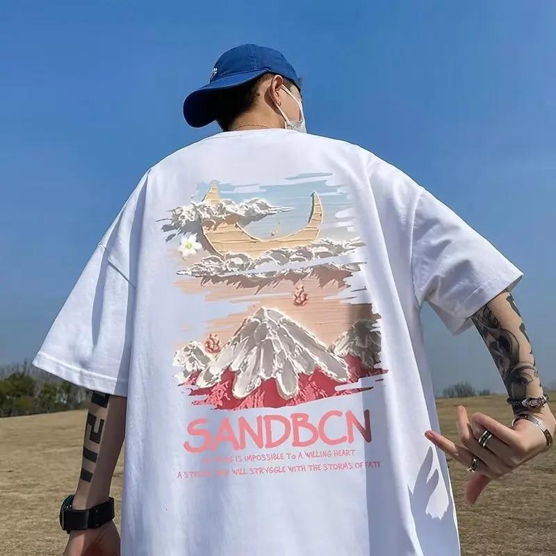 

100% хлопок, тяжелая американская мода, свободная футболка с короткими рукавами и графическим принтом, футболка большого размера для женщин XXXXXL 78-85kg белый