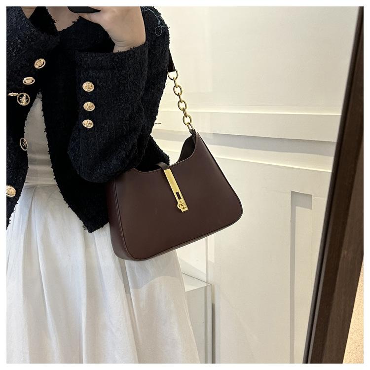 Luxury PU Leather Shoulder Bag for Women Casual Solid Color Design Handbags Brand Purse 2025 Fashion Shopper Clutch Women's Bags