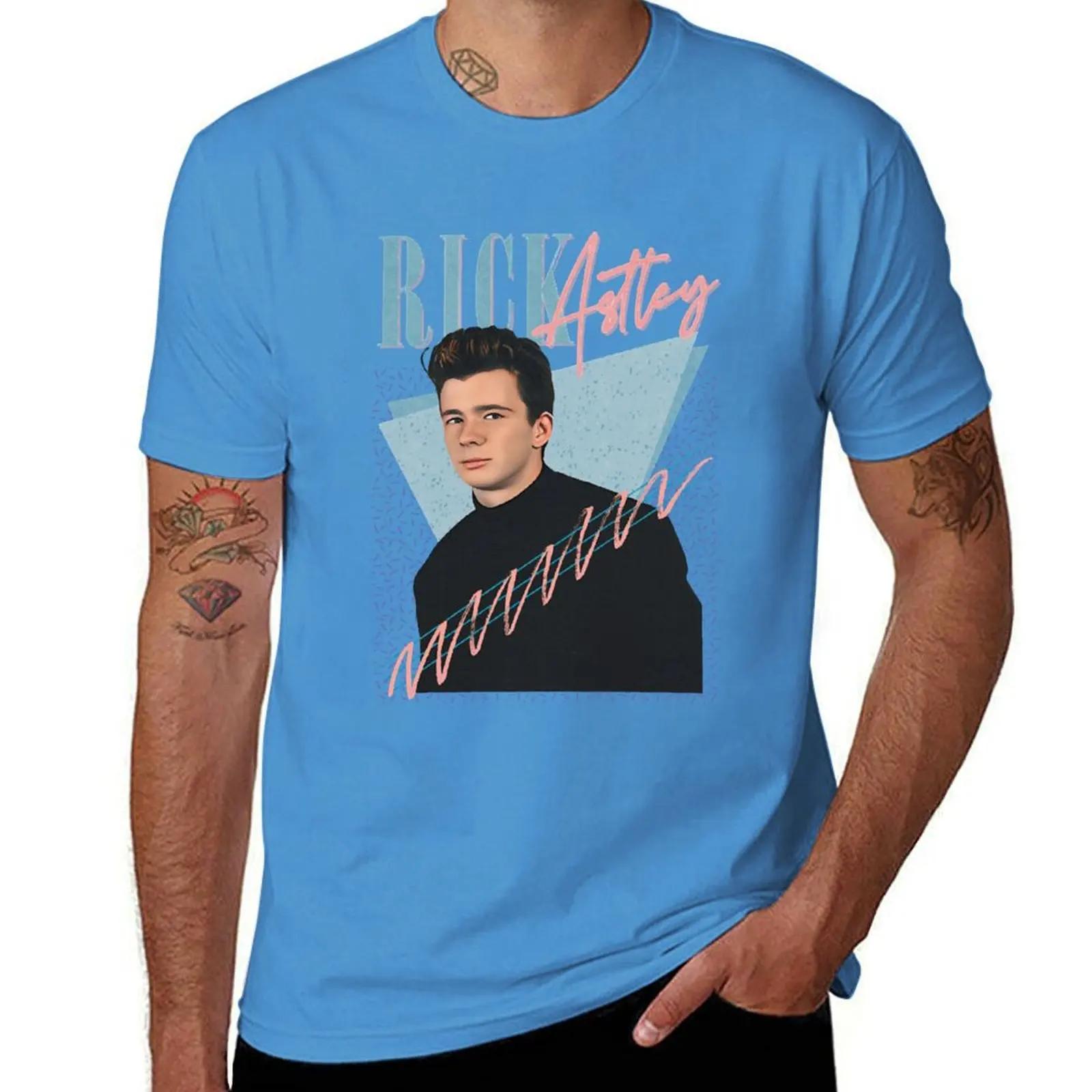 

Rick Astley T-Shirt summer top vintage anime shirt graphic t shirts plus sizes mens t shirts pack S