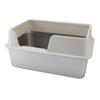Stainless Steel Litter Pan Splash Proof Large Open Top High Side Litter Pan with Scoop