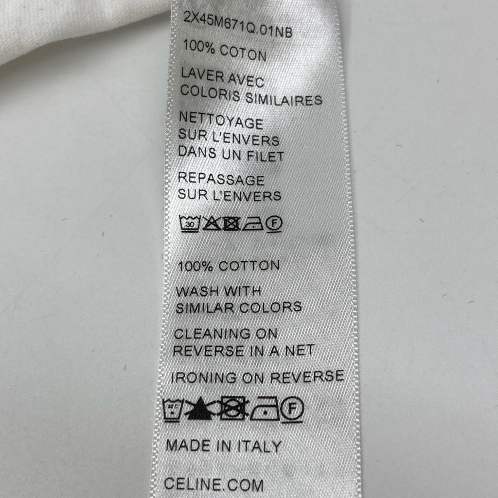 CELINE White 2X45M671Q.01NB T-shirt tops XL whiteUsed